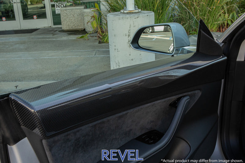 Revel GT Dry Carbon Door Trim (Front Left & Right) Tesla Model 3 - 2 Pieces