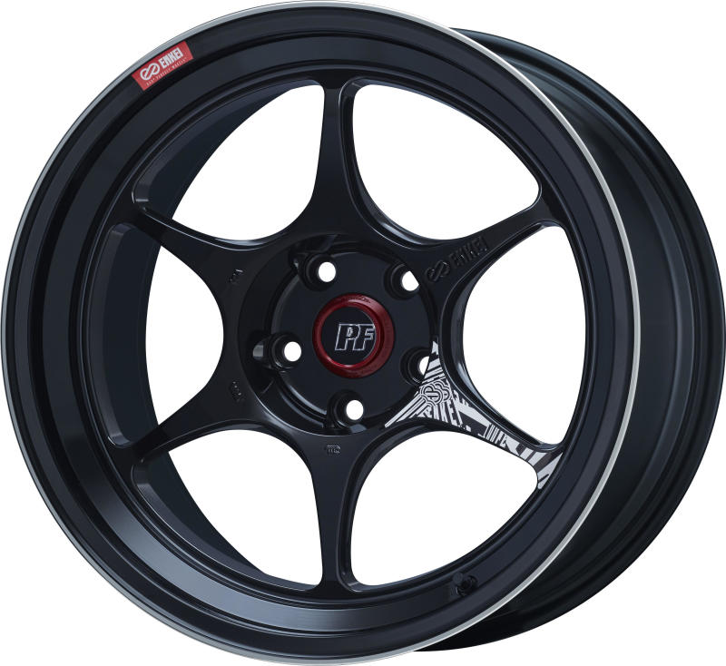 Enkei PF06 18x8.5in 5x120 BP 35mm Offset 72.5mm Bore Black Machined Wheel