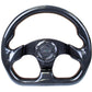 NRG Carbon Fiber Steering Wheel (320mm) Flat Bottom w/Shiny Black Carbon