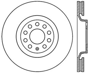 StopTech 01-09 Audi A4 Sport Slotted & Drilled Front Right Cryo Rotor