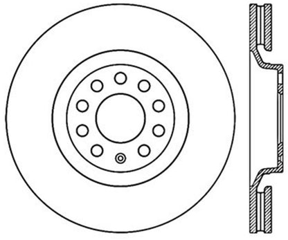 StopTech 01-09 Audi A4 Sport Slotted & Drilled Front Right Cryo Rotor