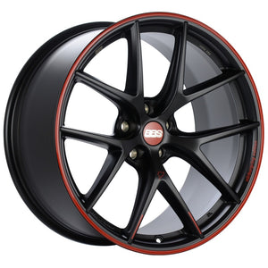 BBS CI-R Nurburgring Edition 19x8.5 5x112 ET32 Satin Black/Red Lip Wheel - 82mm PFS/Clip Req.