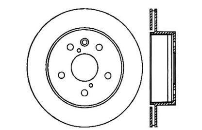 StopTech Power Slot 06-11 Lexus GS Series / 06-12 IS350 Rear Right Drilled & Slotted Rotor