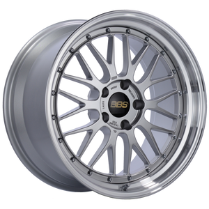 BBS LM 19x9.5 5x120 ET48 Diamond Silver Center Diamond Cut Lip Wheel -82mm PFS/Clip Required