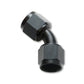 Vibrant -6AN X -6AN Female Flare Swivel 45 Deg Fitting ( AN To AN ) -Anodized Black Only