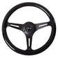 NRG Classic Wood Grain Steering Wheel (350mm) Black Paint Grip w/Black 3-Spoke Center