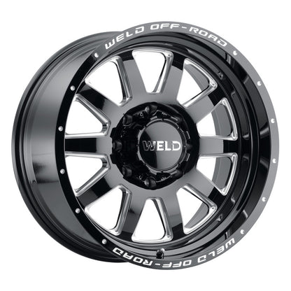 Weld Off-Road W102 20X9.0 Stealth 8X165.1 ET00 BS5.00 Gloss Black MIL 125.1