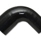 Vibrant 4 Ply Reinforced Silicone 90 degree Transition Elbow - 2.5in I.D. x 3in I.D. (BLACK)