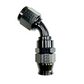 Fragola -4AN Real Street 45 Degree Forged Hose End Black For PTFE Hose