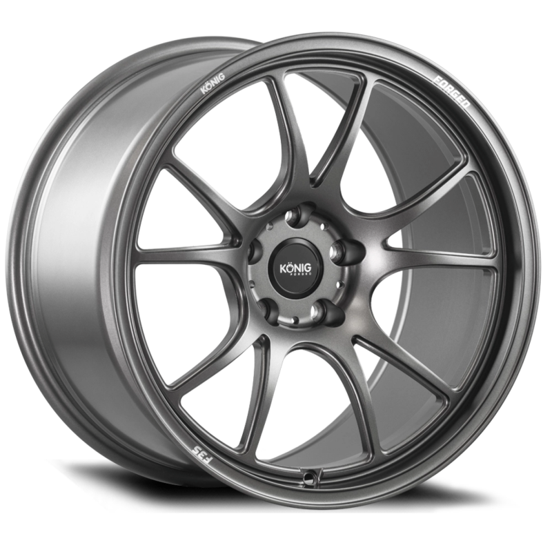 Konig Forged F3S 18X10.5 5X130 ET44 Satin Charcoal Knurled Bead