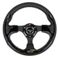 NRG Reinforced Steering Wheel (320mm) Blk w/Gloss Black Trim