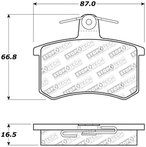 StopTech Performance 96-2/97 Audi A4 / 96-01 A4 Quattro / 95-98 A6 Rear Brake Pads