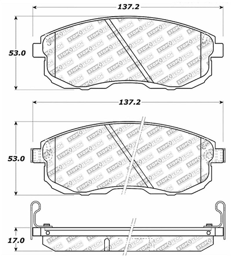 StopTech Nissan Altima Street Select Brake Pads