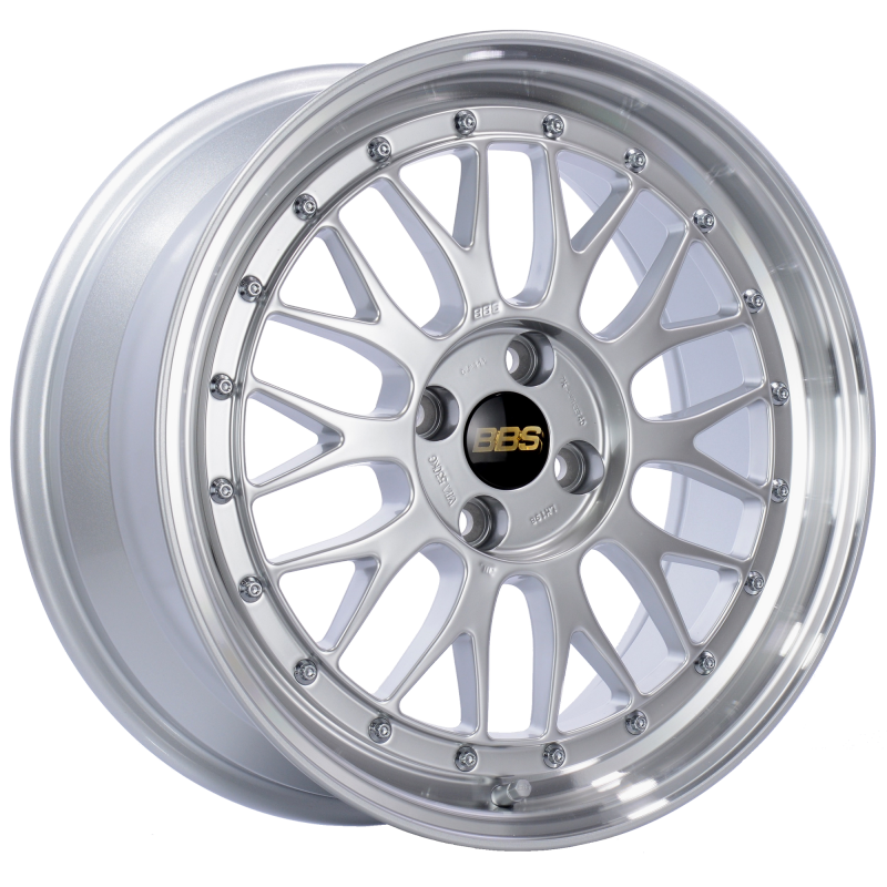 BBS LM 17x7.5 4x100 ET40 Diamond Silver Center Diamond Cut Lip Wheel -70mm PFS/Clip Required