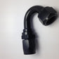 Fragola -6AN Pro-Flow x 150 Degree 3/8 EFI Quick Disconnect Hose End - Black