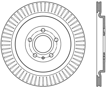 StopTech Premium High Carbon 13-14 Ford Mustang/Shelby GT500 Left Rear Disc Drilled Brake Rotor