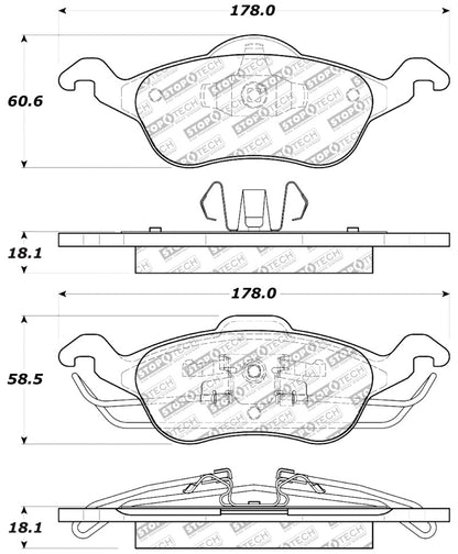 StopTech Street Select Brake Pads - Front