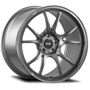 Konig Forged F3S 18X12 5X130 ET65 Satin Charcoal Knurled Bead