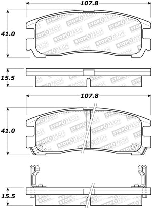 StopTech Sport Brake Pads w/Shims and Hardware - Rear