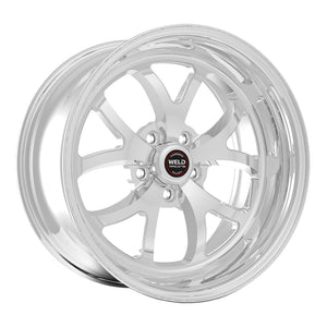 Weld RT-S S76 17x5 / 5x115 BP / 2.2in Backspace (High Pad) Polished Wheel - Non-Beadlock