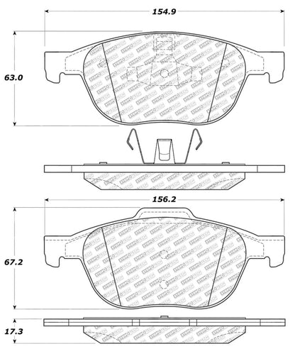 StopTech Street Select Brake Pads - Rear