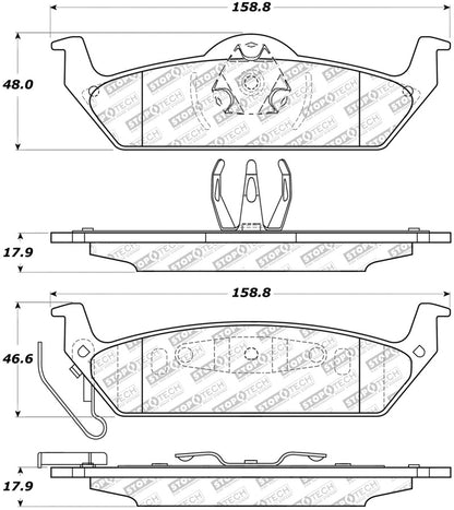 StopTech Street Select Brake Pads - Front