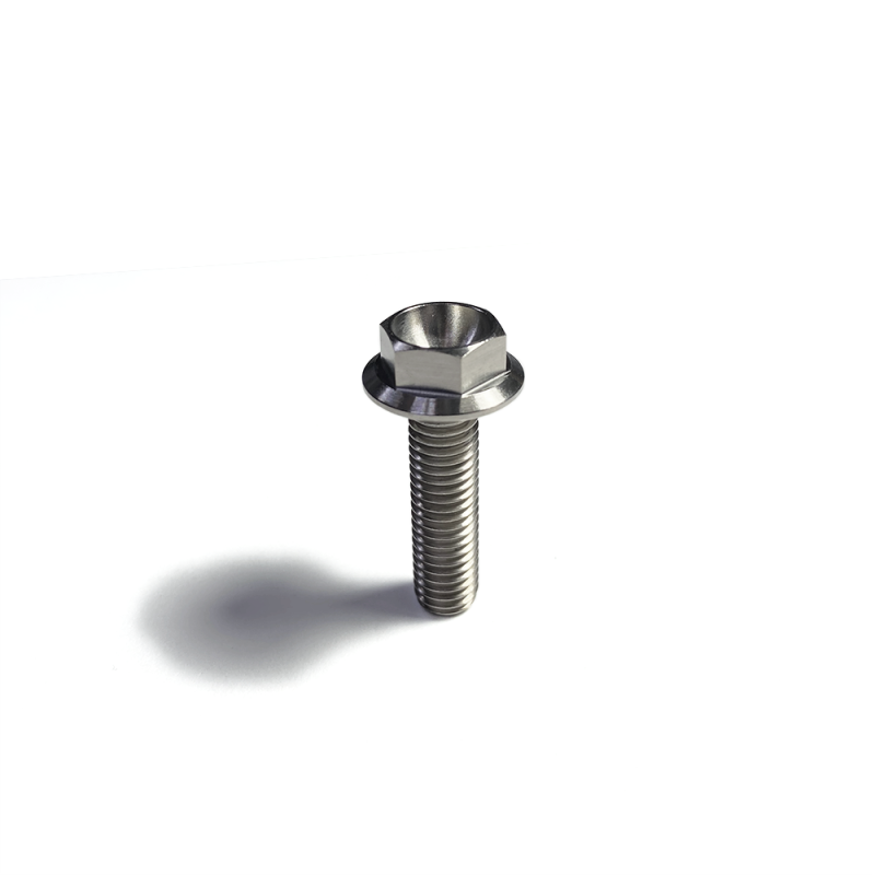 Ticon Industries Titanium Bolt Flanged M6x30x1TP 10mm 6pt Head