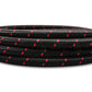 Vibrant -4 AN Two-Tone Black/Red Nylon Braided Flex Hose (10 foot roll)