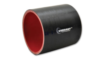 Vibrant 4 Ply Reinforced Silicone Straight Hose Coupling - 3.25in I.D. x 3in long (BLACK)