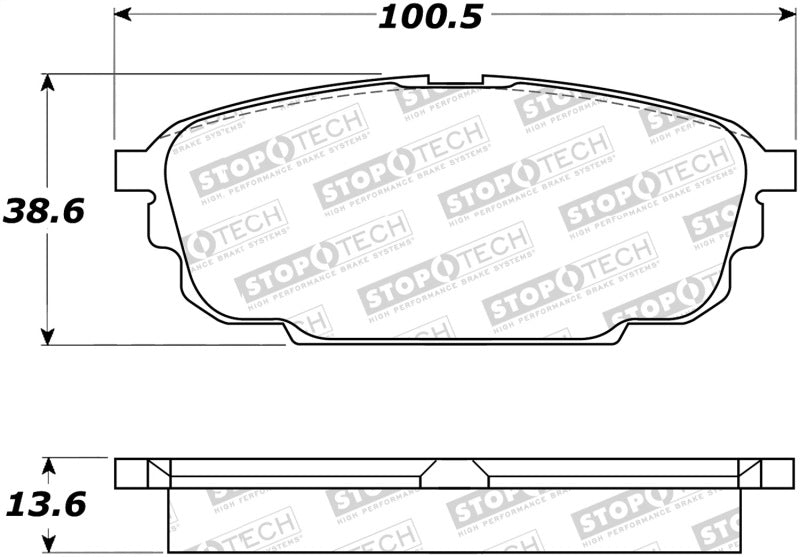 StopTech Performance 2003 Mazda Protege Rear Brake Pads