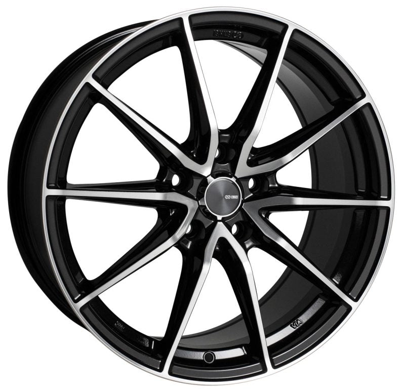 Enkei DRACO 17x7.5 5x114.3 38mm Offset 72.6mm Bore Black Machined Wheel