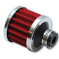 Vibrant Crankcase Breather Filter w/Chrome Cap 2 1/8in 55mm Cone ODx2 5/8in 68mm Tallx3/4in 19mm ID