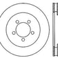 StopTech Power Slot 05-10 Mustang GT V8-4.6L Front Right Drilled Rotor