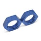 Russell Performance -12 AN Bulkhead Nuts 1 1/16in -12 Thread Size (Blue)