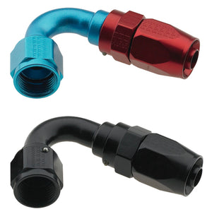 Fragola -4AN x 120 Degree Pro-Flow Hose End - Blue/Red