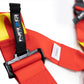 NRG FIA 6pt 2in. Shoulder Belt for HANS Device/ Rotary Cam Lock Buckle/ 3in. Waist Belt - Red