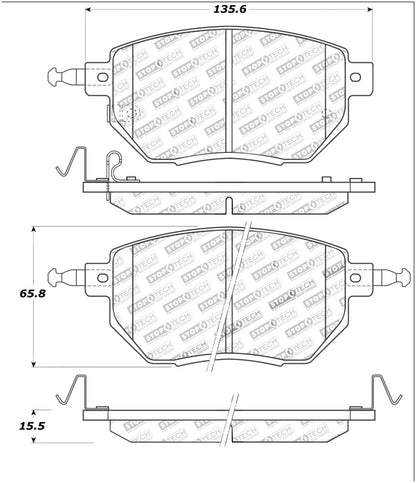 StopTech Street Touring 03-11/05 Infiniti / 05-06 Nissan Front Brake Pads