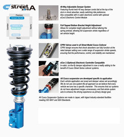 Cusco 2022+ Subaru WRX Base/Limited/Premium Street Zero A Coilover Kit Twin-Tube 40-Way Adjustable