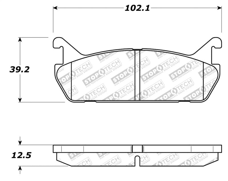 StopTech 91-96 Ford Escort / Mercury Tracer Street Select Rear Brake Pads