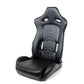 NRG Reclinable Sport Seats (Pair) The Arrow Black Vinyl w/ Pressed NRG logo w/ Black Stitch