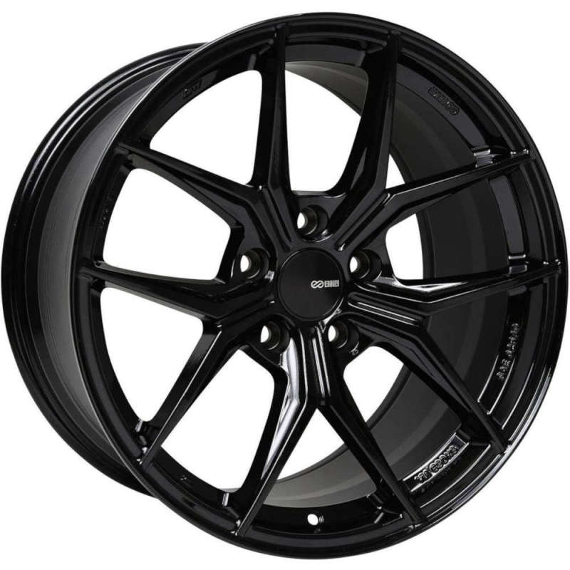 Enkei TSR-X 20x9.5 40mm Offset 5x120 BP 72.6 CB Gloss Black Wheel