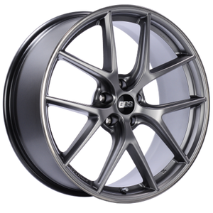 BBS CI-R 19x10 5x112 ET25 Platinum Silver Polished Rim Protector Wheel -82mm PFS/Clip Required