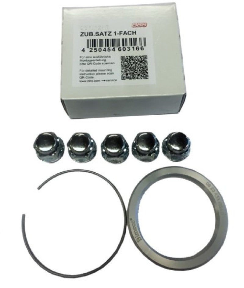 BBS PFS KIT - Subaru 5x100 - Includes 70mm OD - 56mm ID Ring / 70mm Clip / Lug Nuts