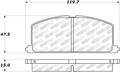 StopTech 83-86 Toyota Camry / 86-91 Celica / 84-92 Corolla Street Select Brake Pads - Front