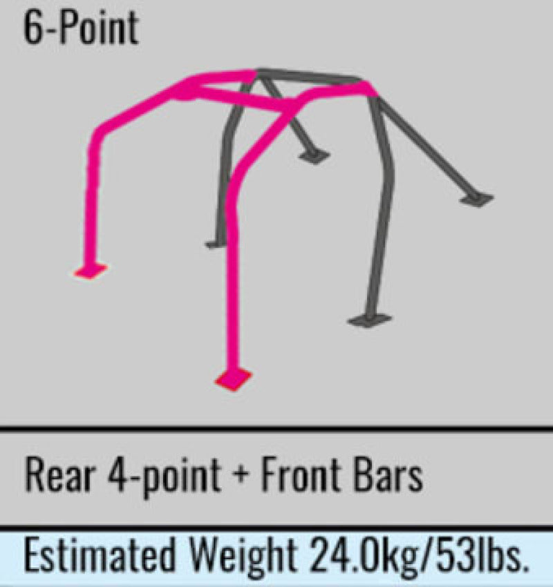 Cusco Roll Cage 6pt Chromoly Dash Through 2 Passenger 96-98 Mitsubishi EVO IV (S/O / No Cancel)