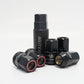 Wheel Mate Muteki HR38 Open End Lug Nuts 12x1.50 Black Chrome / Red Ring