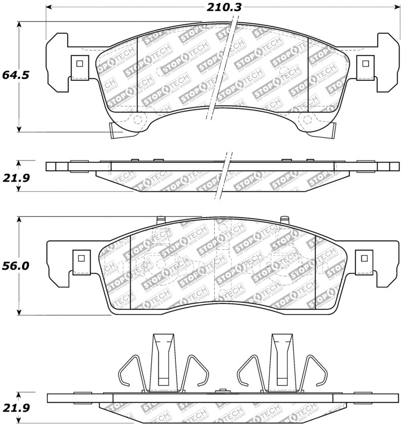 StopTech Street Select Brake Pads - Rear