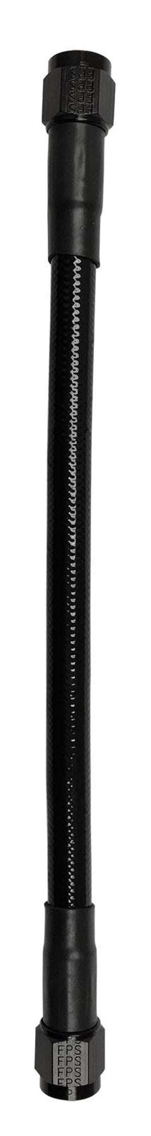 Fragola -6AN Ext Black PTFE Hose Assembly Straight x Straight 84in