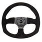 NRG Reinforced Steering Wheel (320mm Horizontal / 330mm Vertical) Black Suede w/Black Stitching