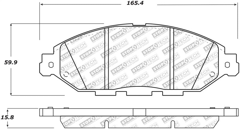 StopTech 13-19 Nissan Pathfinder Street Select Brake Pads - Front